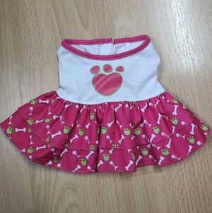 Build A Bear Workshop Pink And White Dress